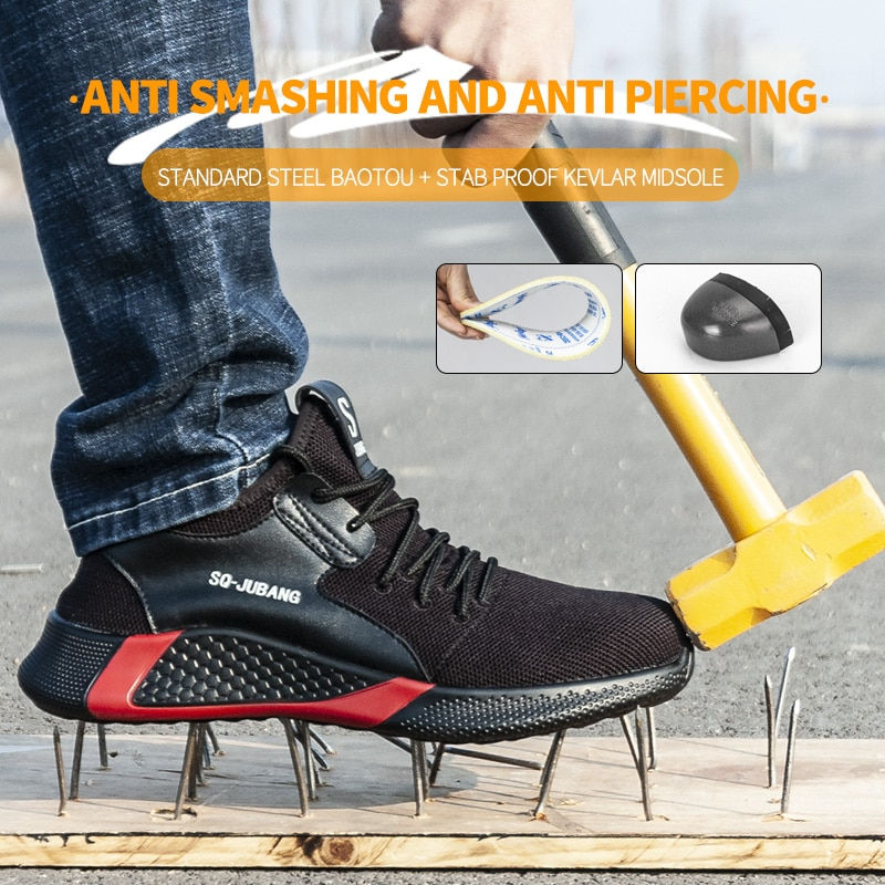 Miniature : Work Safety Shoes Men Outdoor Steel Toe Footwear Combat 