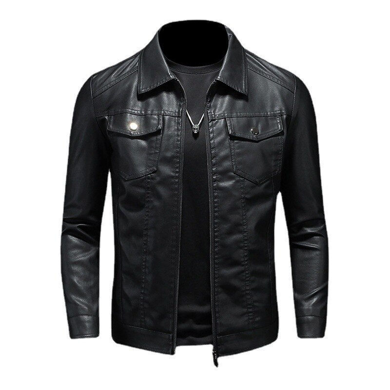 Miniaturbild: Leather Jacket  Slim Trend with Velvet and Thick Leather Jacket