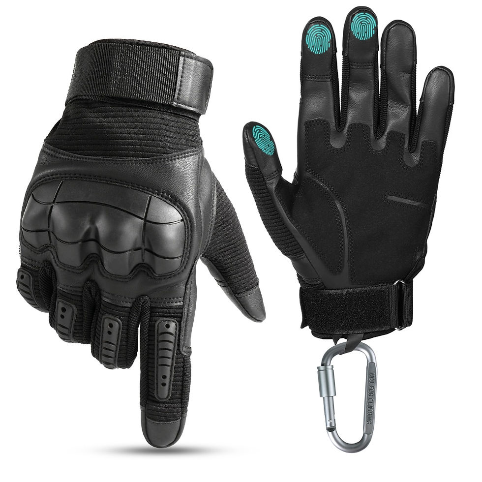 Miniature : Touch Screen Tactical Gloves PU Leather Army Military Combat Airsoft 