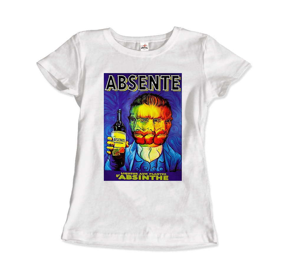 Miniature : Absente, Vintage Absinthe Liquor Advertisement With Van Gogh T-Shirt