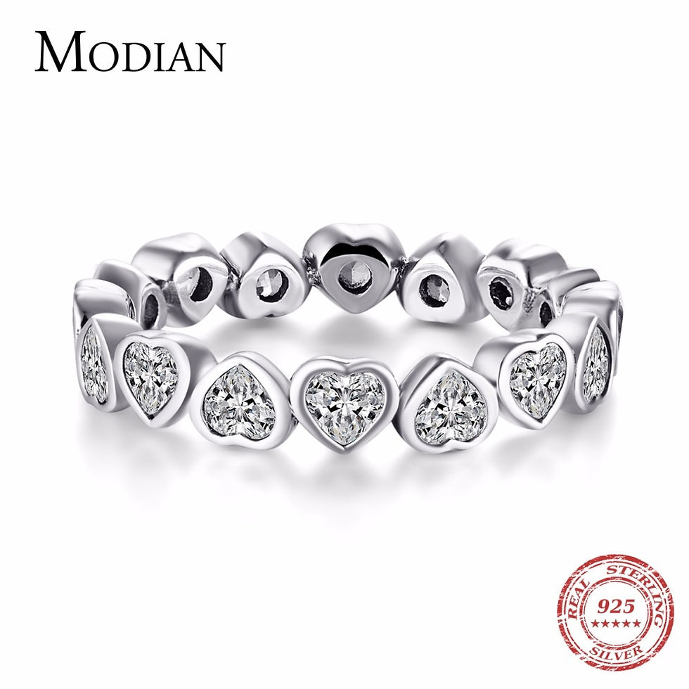 Miniaturbild:  Cubic Zirconia Jewelry Real 925 sterling silver Love Hearts Ring