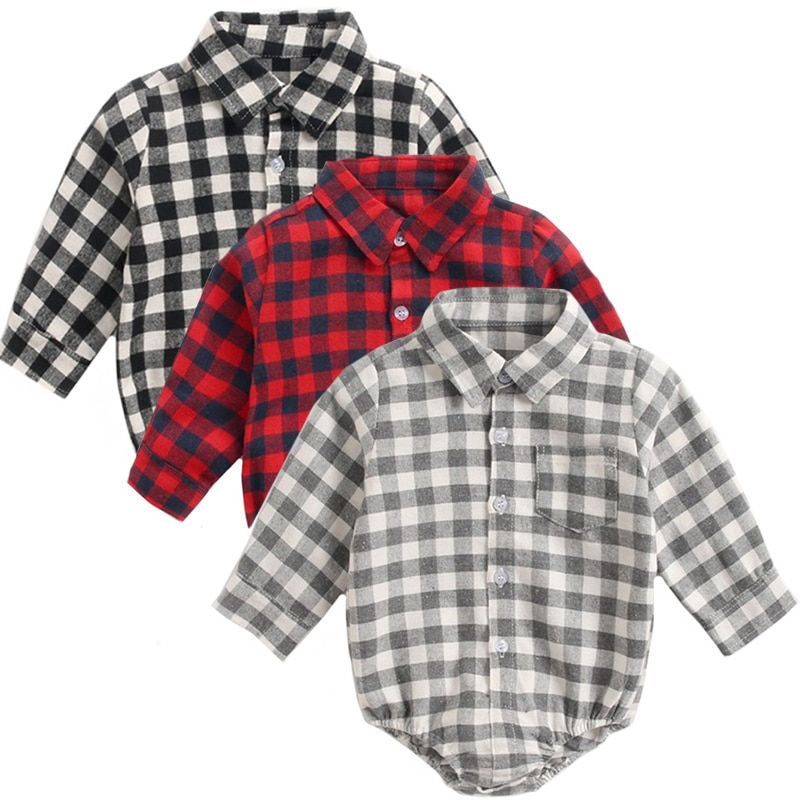 Gentleman Plaid Clothing Newborn Twin Clothes Kids Cotton Fashion Cotton