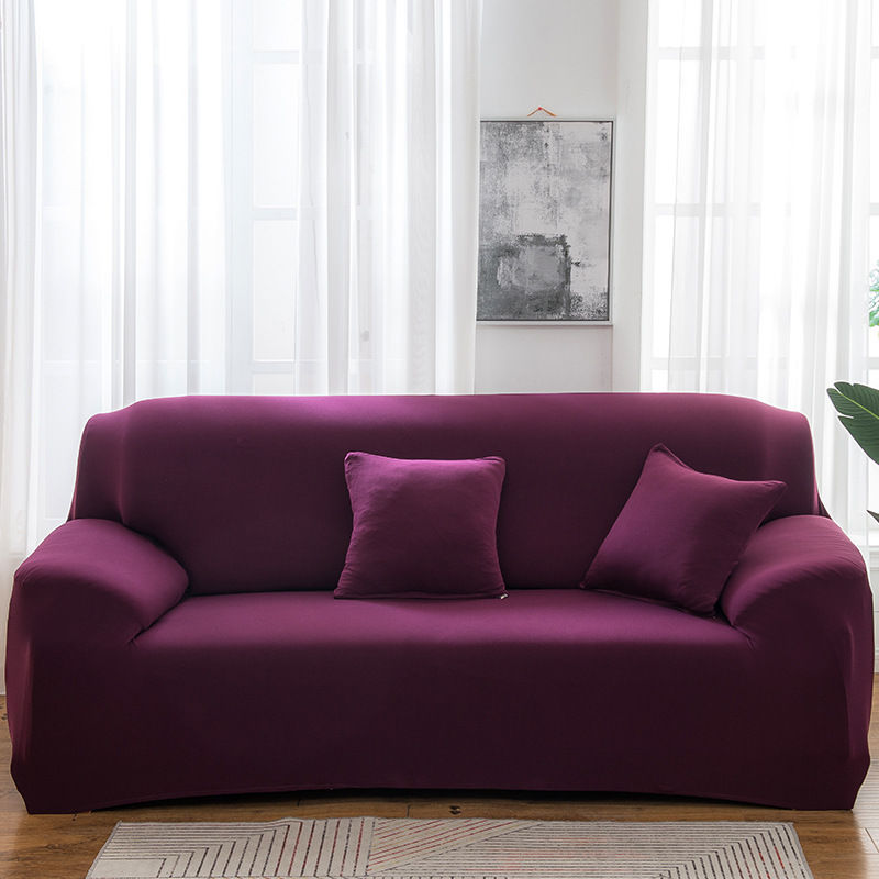 Miniaturbild: Solid Color Elastic Sofa Cover Sofa Cover Full Cover Sofa Cushion Fabric Full C