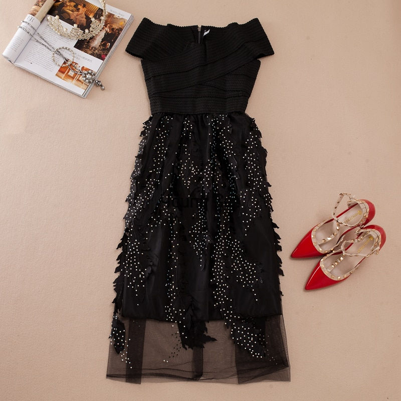 Miniature : Young Gee Women Lace Bandage Patchwork Stretch Elegant Dress Vintage Floral