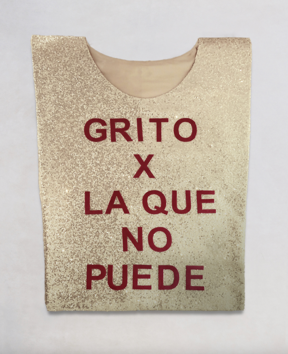 Ana de Orbegoso Grito por la que no puede 2020 Tela e hilo. 60 x 48 x 2 cm