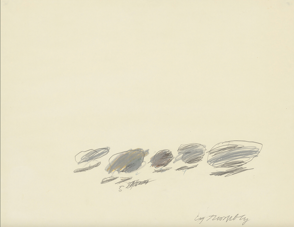 Cy Twombly- Sin título, 1965 - Carbón, grafito y crayón de cera sobre papel - 66 × 86 cm