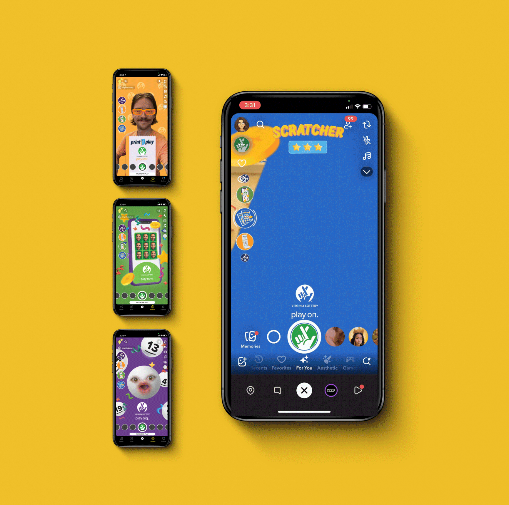 snapchat filters themed around lottery games