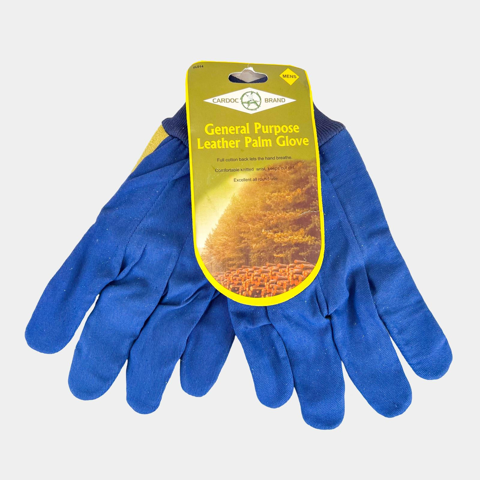 Mens Leather Palm Gardening Gloves