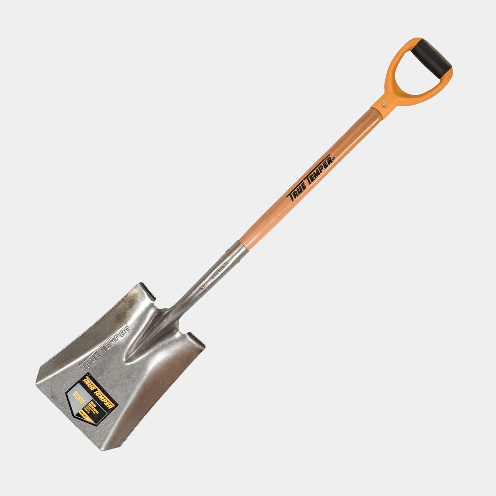 True Temper Square Mouth Shovel Wood Handle D Grip