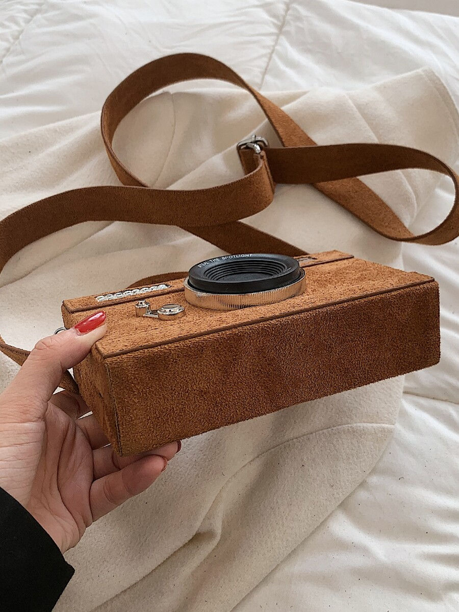 Thumbnail: Camera Design Purse Coffee Suede