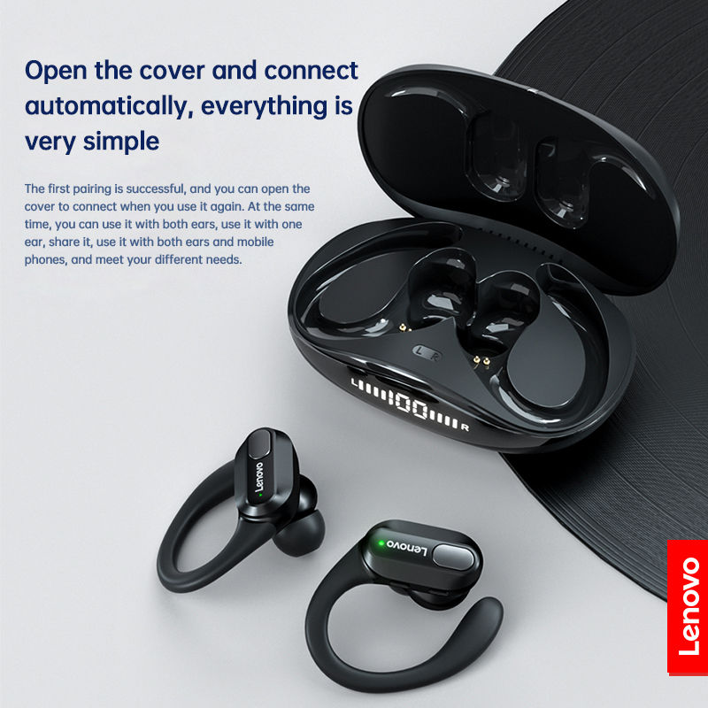Miniatura: Fones de ouvido esportivos sem fio originais Lenovo XT80 com microfones, visor d