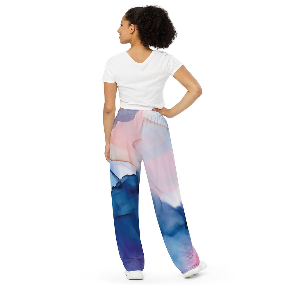Thumbnail: Unisex Adult LDD wide-leg pants-watercolor