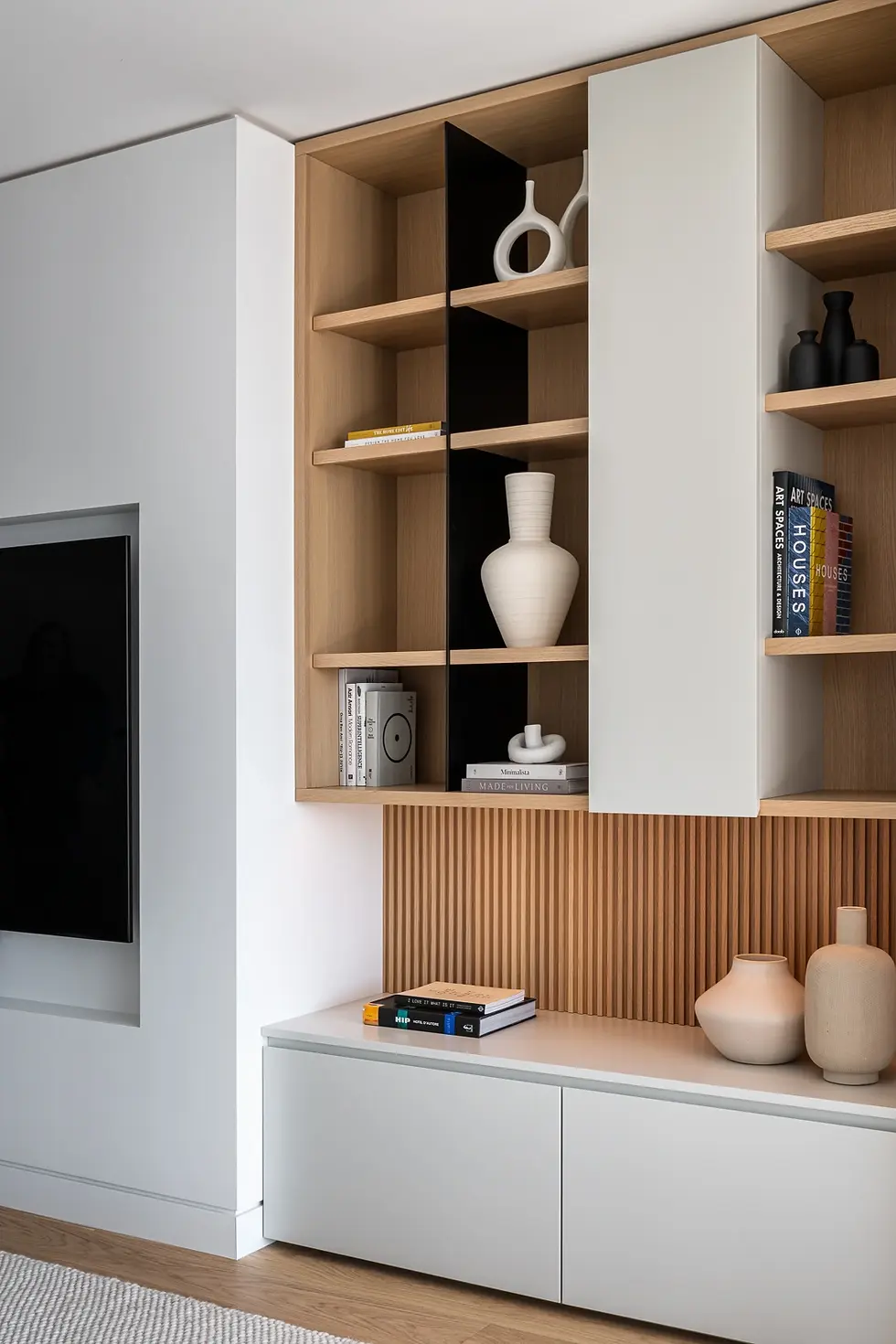 Studio Ocra Upper East Side interior design and renovation custom bookcase detail