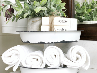 DIY Tiered Tray using Dollar Tree items