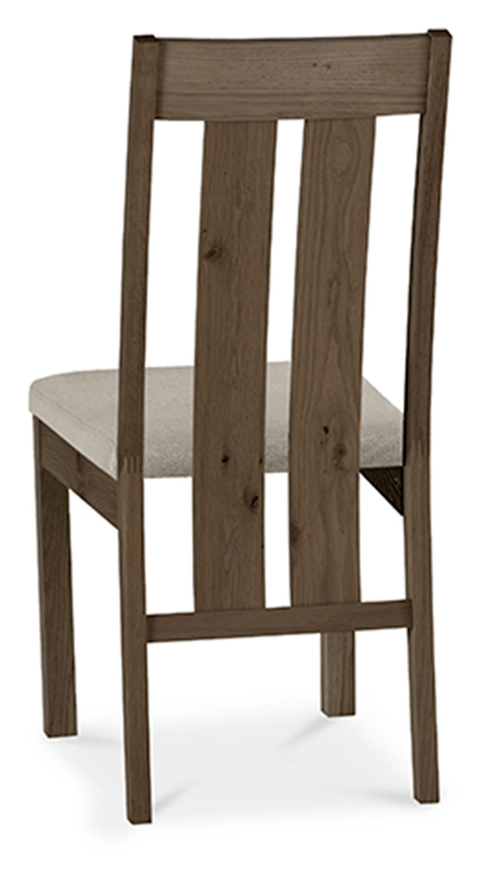 Thumbnail: Turin Dark Oak Slatted Chair - Pebble Grey Fabric (Pair)