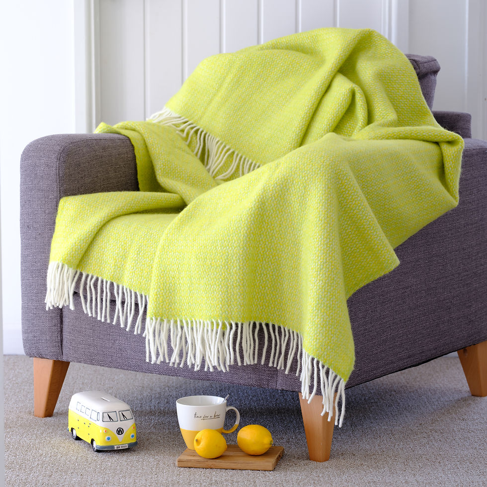 Thumbnail: Zest Illusion Pure New Wool Sand Blanket