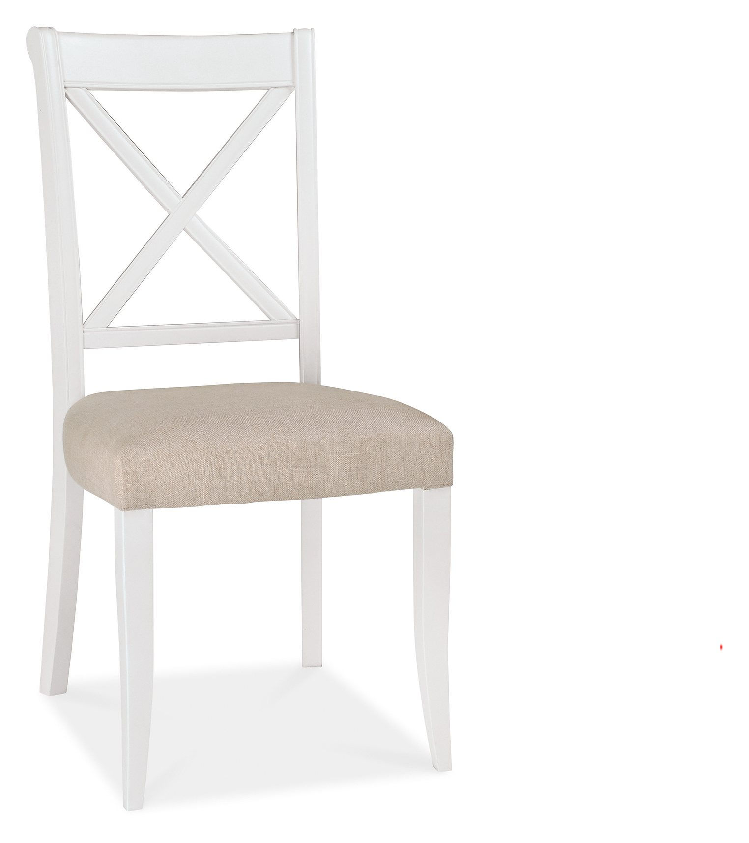 Hampstead Two Tone X Back Sand Fabric Dining Chair (Pair)