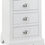 Thumbnail: Hampstead White 3 Drawer Bedside Cabinet