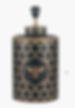 Black Honeycomb Hand Painted Metal Table Lamp