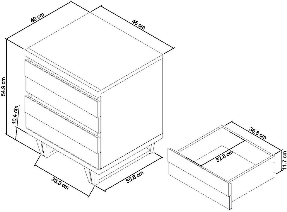 Thumbnail: Tivoli Weathered Oak 2 Drawer Nightstand