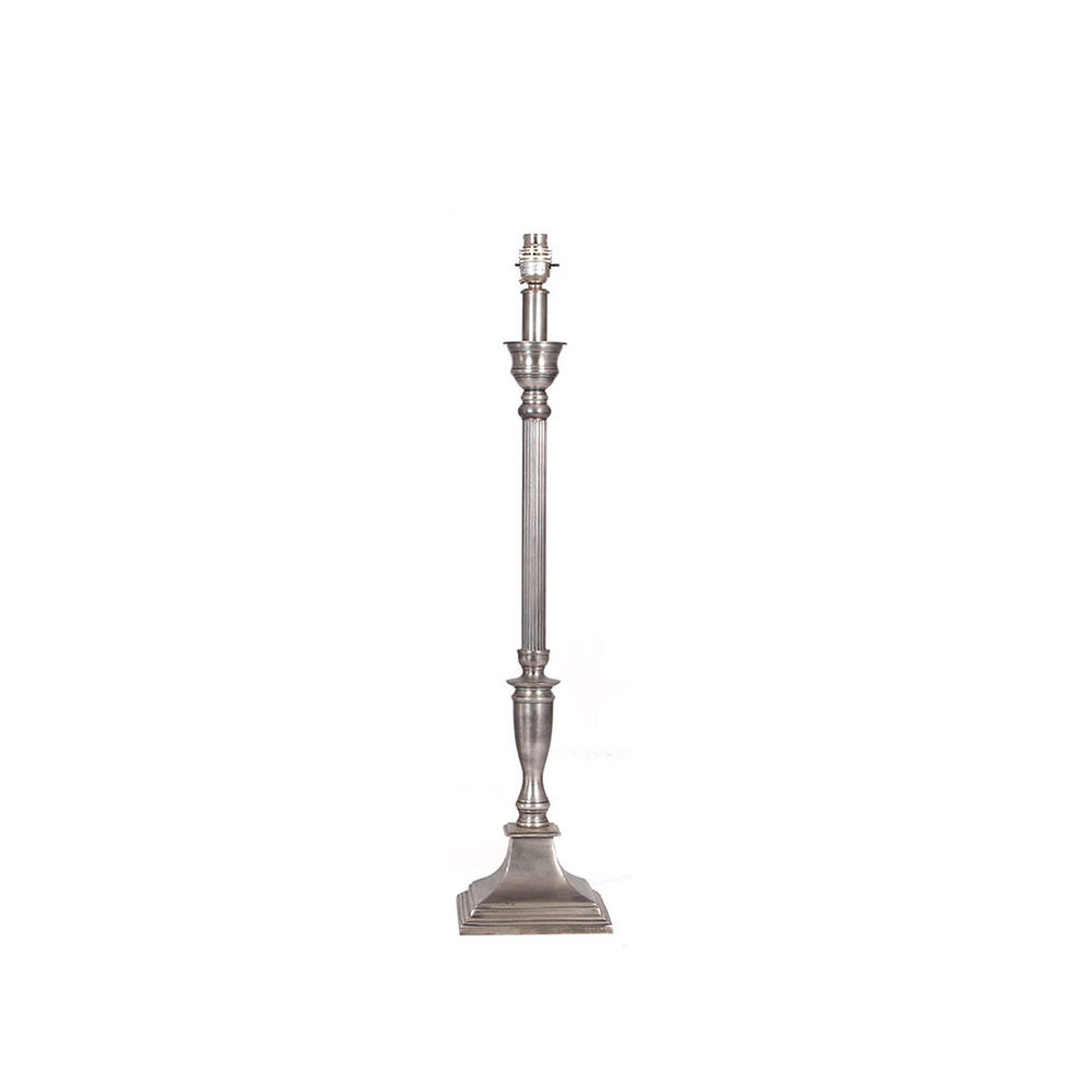 Thumbnail: Canterbury Antique Silver Metal Table Lamp