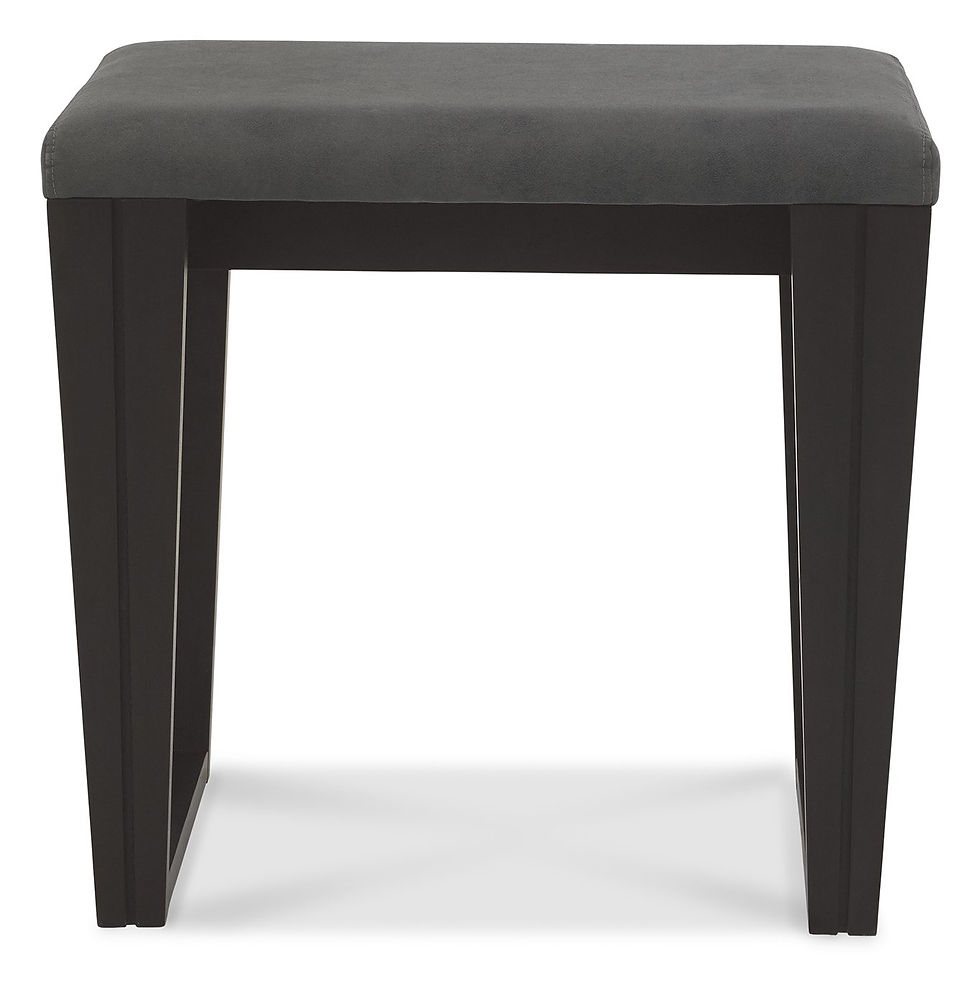 Thumbnail: Tivoli Peppercorn Stool Dark Grey Fabric