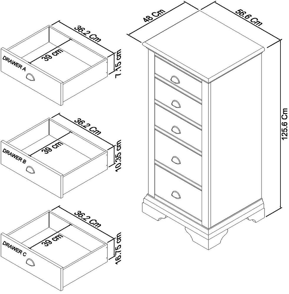 Thumbnail: Hampstead Bedroom Two Tone Tall Chest of Drawers