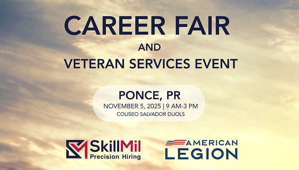 American Legion, Dept. of Puerto Rico, Career Fair and Veteran Services Event - Ponce - Nov. 5, 2025