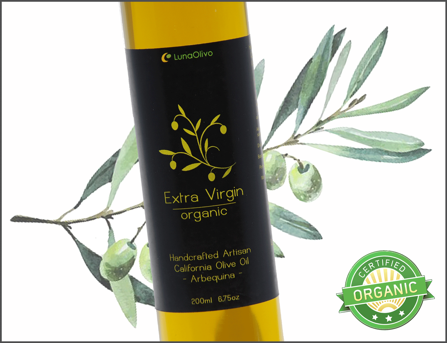 Organic Extra Virgin Arbequina Olive Oil | LunaOlivo