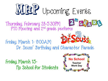 MHP Upcoming Events