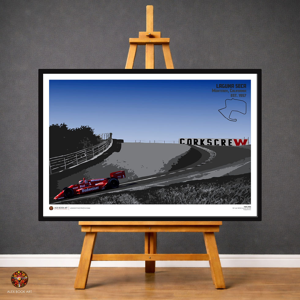 Laguna Seca Raceway featuring Bobby Rahal, INDYCAR 1987 Lola T87/00 Cosworth DFX V8t at Monterey, California, USA