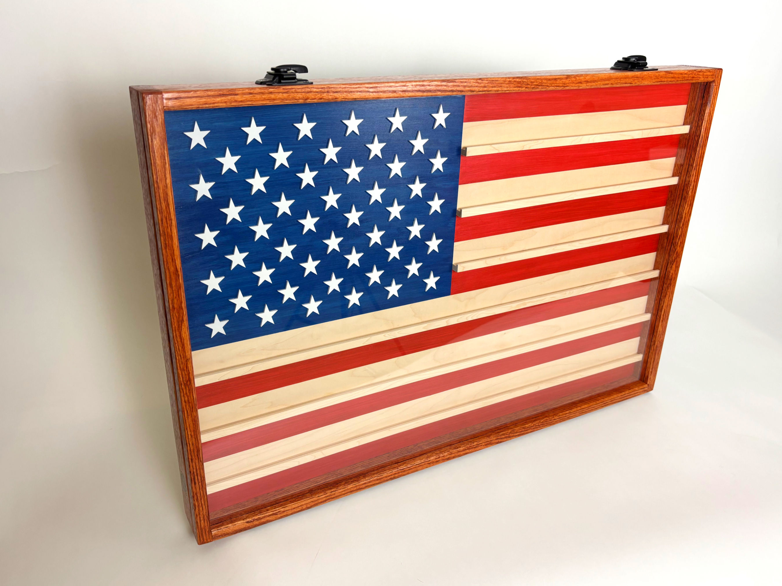Military Challenge Coin Display Cabinet for Mission BBQ