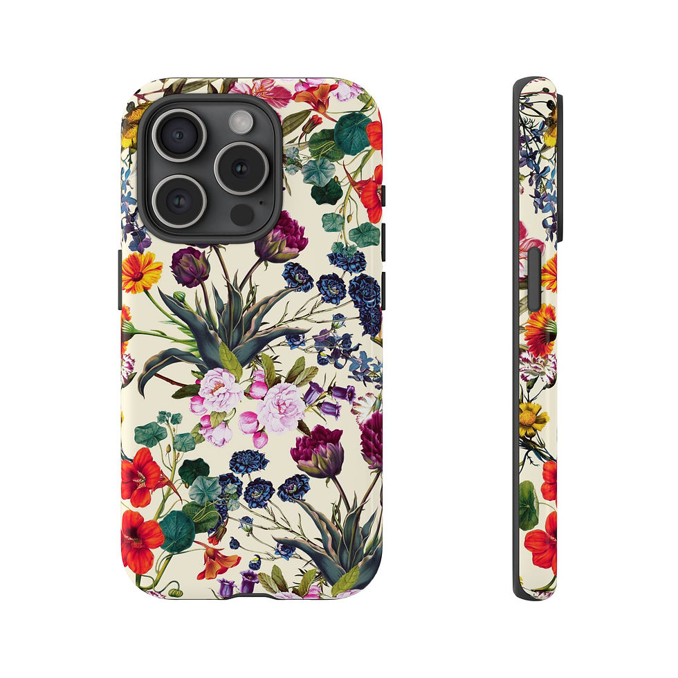 Thumbnail: Floral Garden Tough Phone Case - Vintage Wildflower Protective iPhone Cover