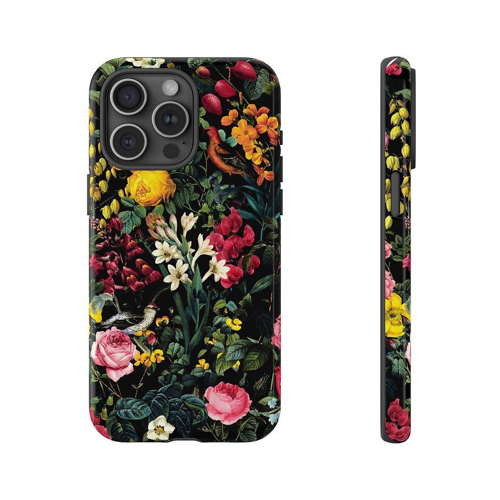 Thumbnail: Floral and Birds Tough Phone Case - iPhone Cover