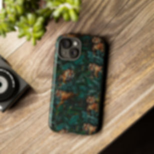 Tiger Jungle Garden - Night XX Tough Phone Case - iPhone Cover
