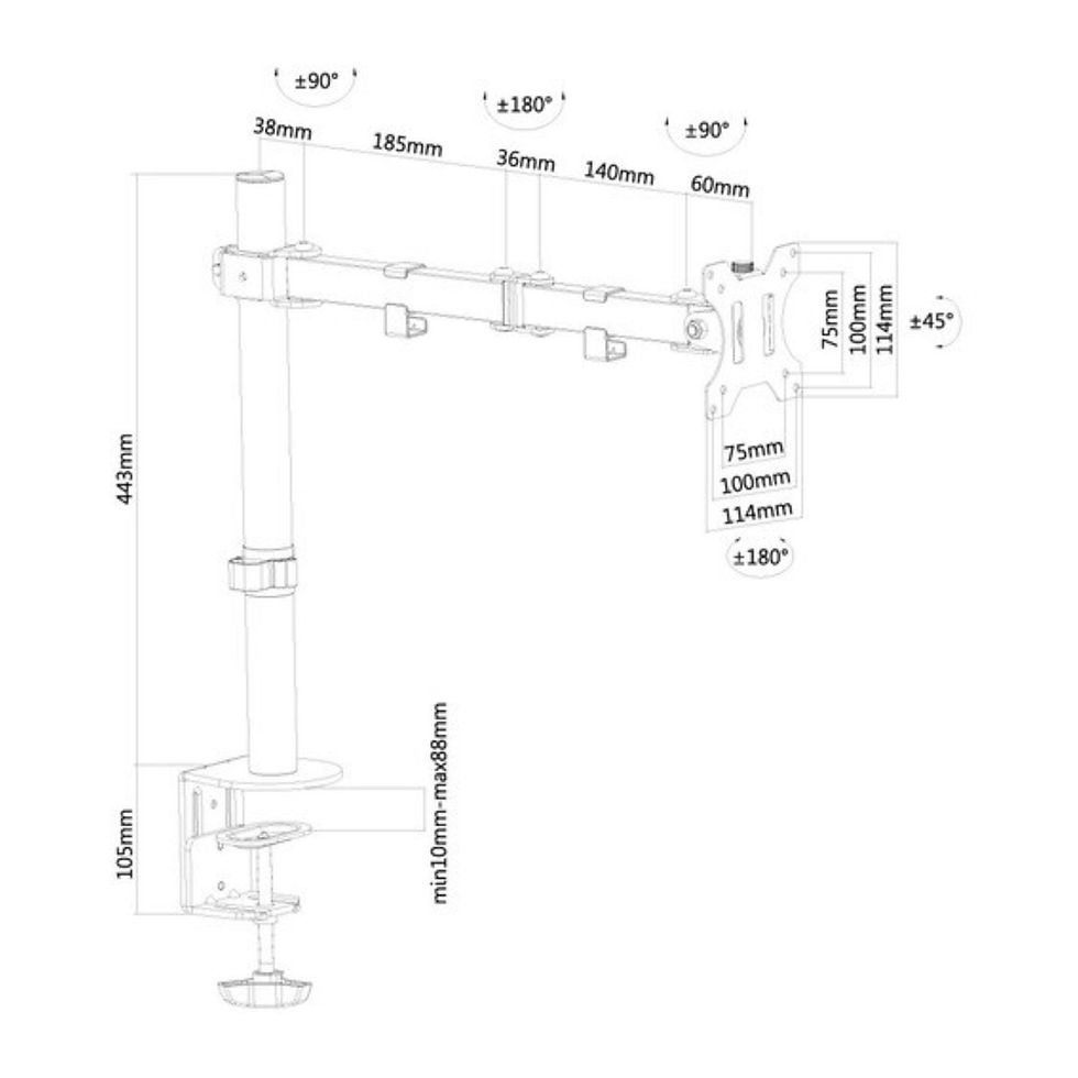 Miniatura: Soporte de Sobremesa Neomounts Pro para Pantalla hasta 32"