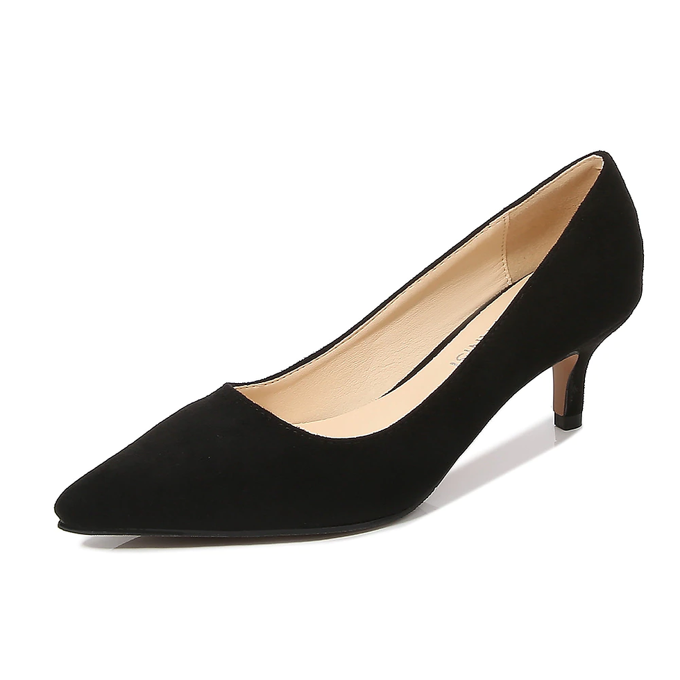 Thumbnail: Flock Low Heel Large Size 35-46 women's Shoes Girl Stiletto Professional Casual 