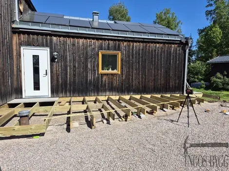stomme, bjälklag, tryckimpregnerat