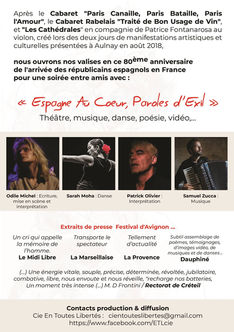 « Espagne Au Coeur, Paroles d'Exil » / Cie "En toutes libertés"
