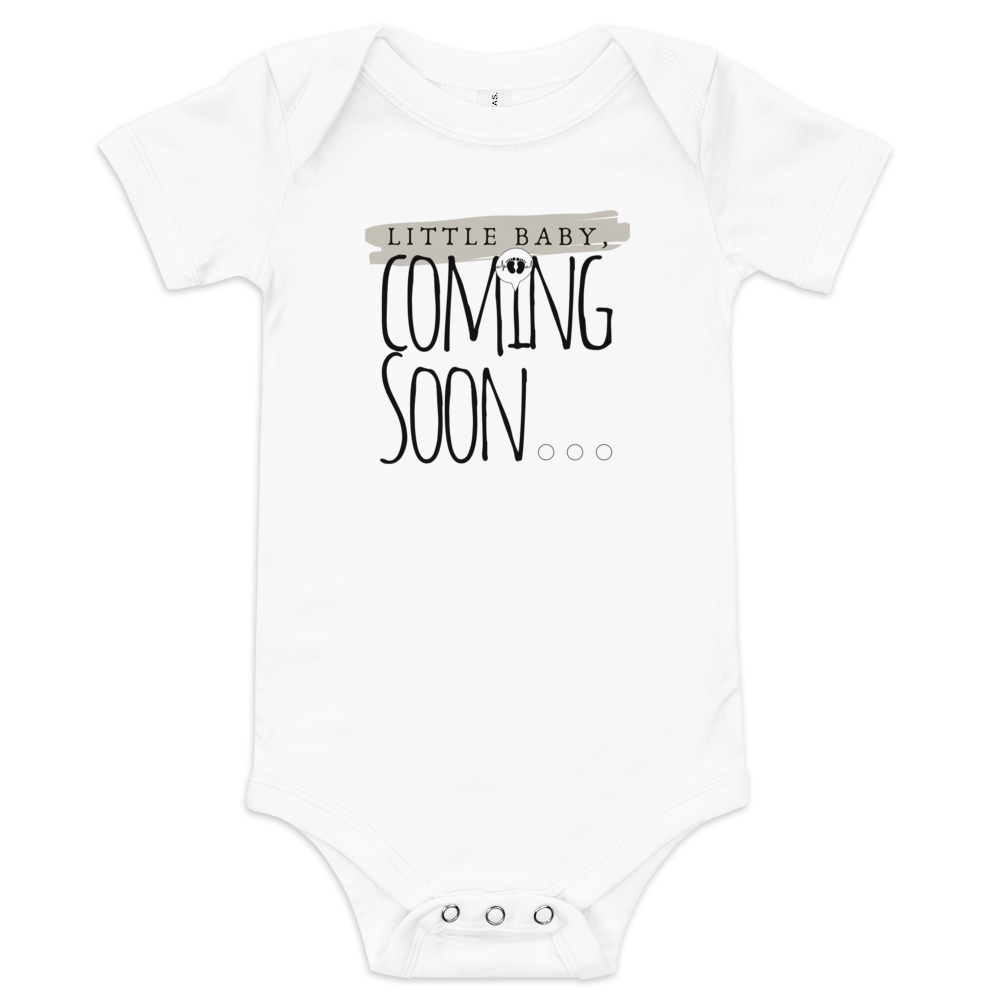 Little Baby Coming Soon short sleeve one piece