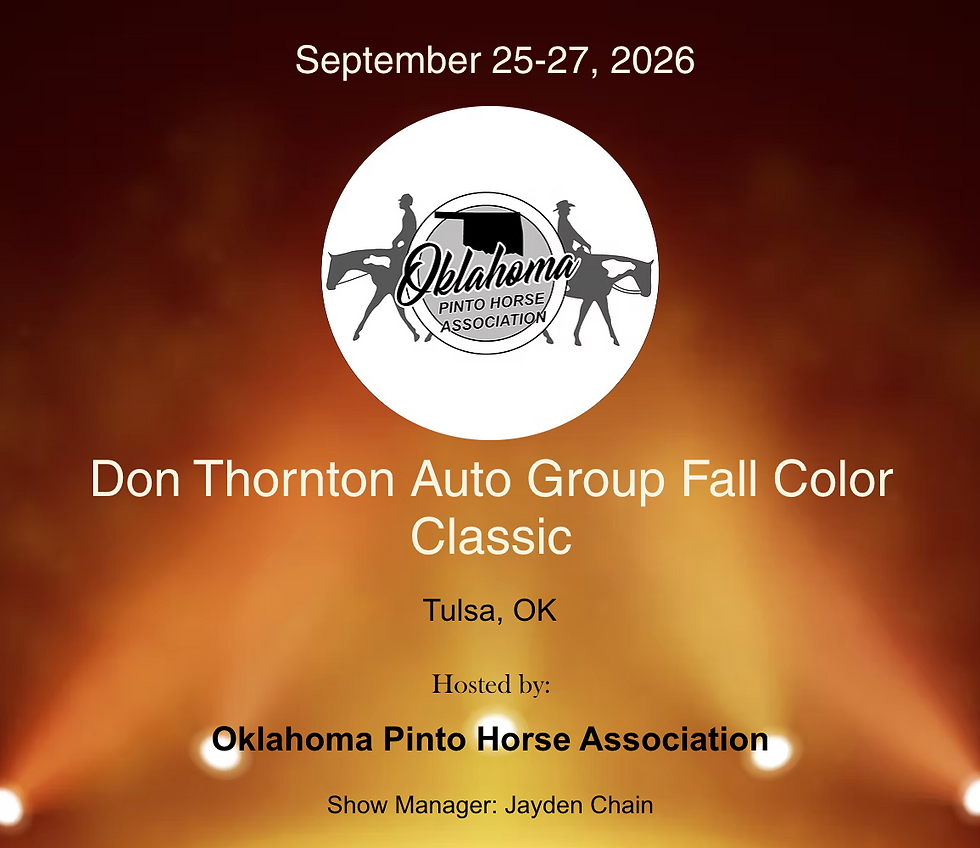 Oklahoma Pinto Horse Show Tulsa 2026