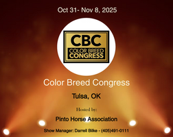 Color Breed Congress – ABRA-Approved Horse Show | October 31–November 8, 2025 | Tulsa, OK