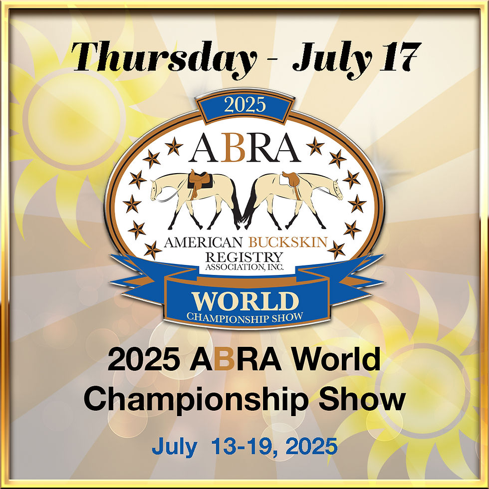 Thursday, July 17 of the ABRA World Show