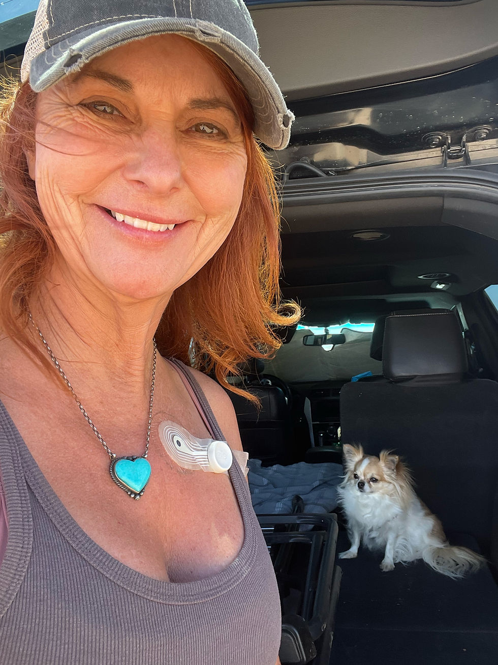 Karri Owens with heart monitor