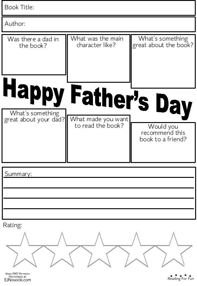 Holiday Worksheet: Father's Day