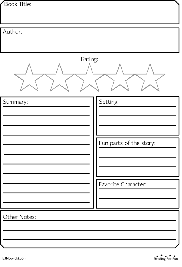 reading for fun worksheet traditional