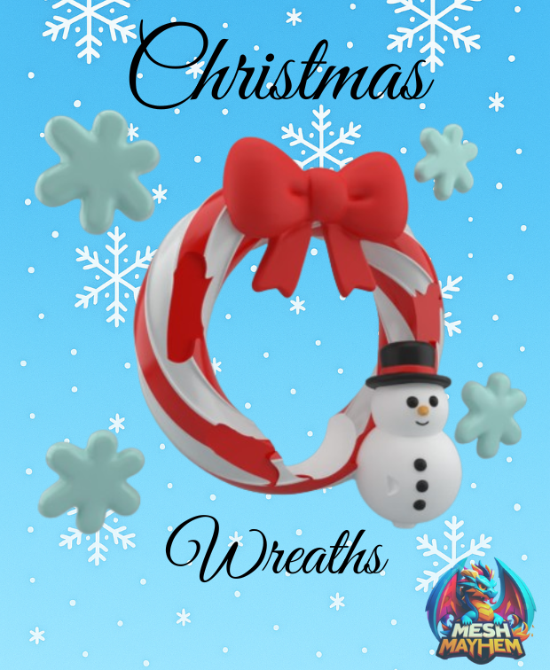 Miniature : Christmas Wreath Trio STL and 3MF Download and print