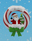 Bold Middle Finger Santa Wreath 3mf and STL