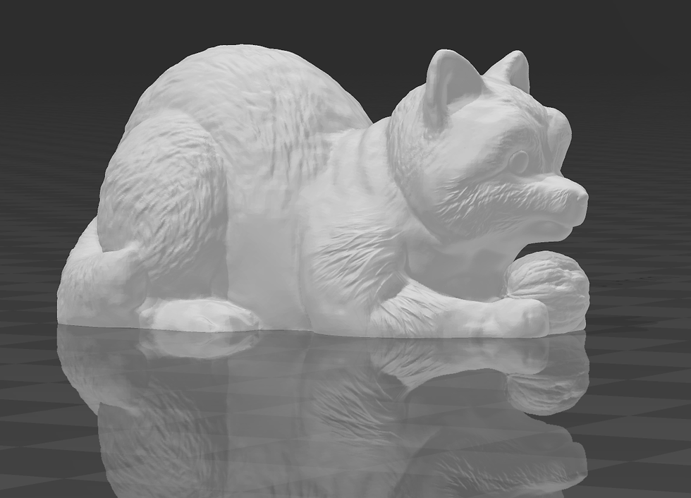 Miniature : Cute Garden Raccoon Décor Set: "A garden-themed raccoon decor set, available in STL file format."