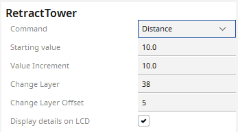 Retraction Tower Settings